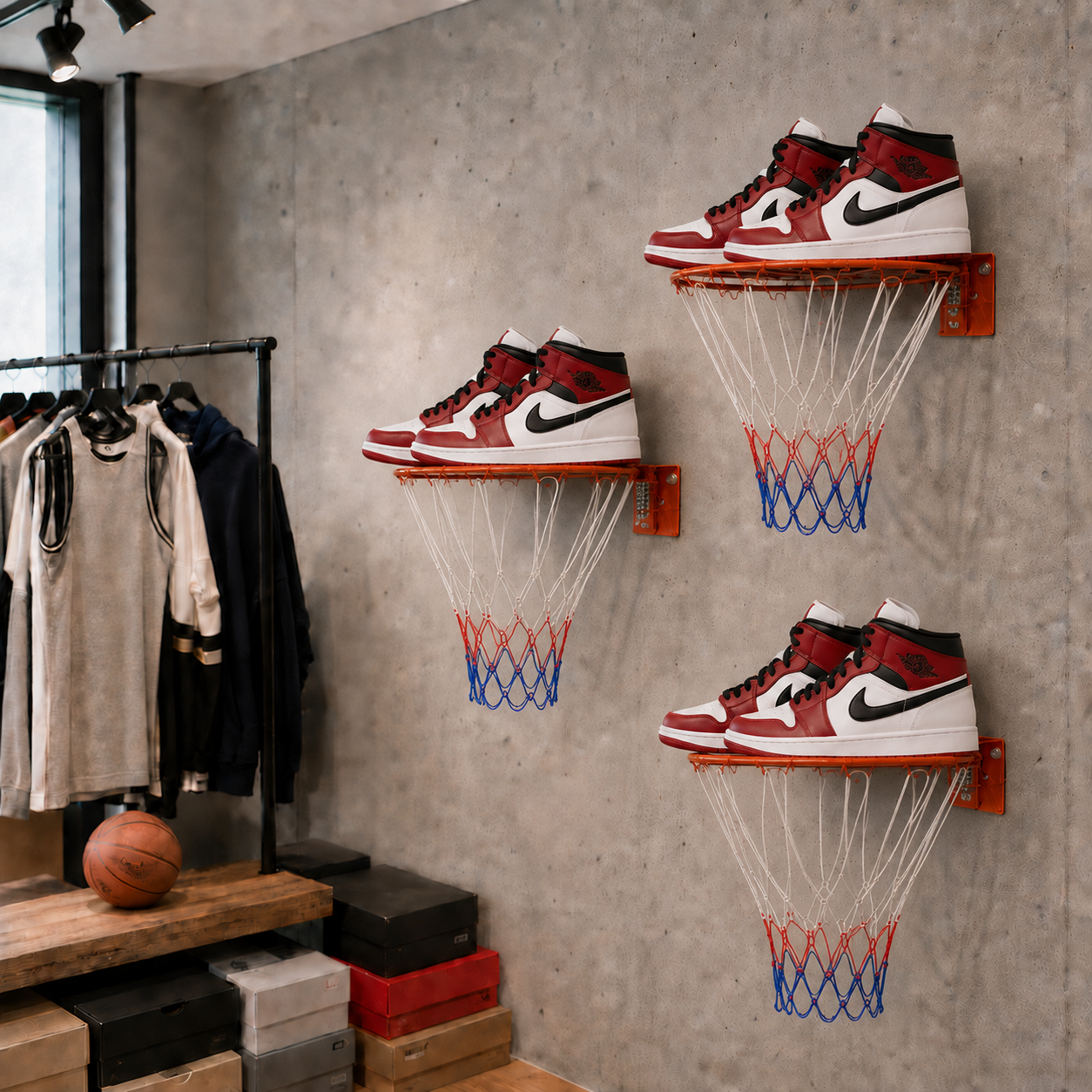 Breakaway Rim Sneaker Holder – Basketballkurv til sneakers 5